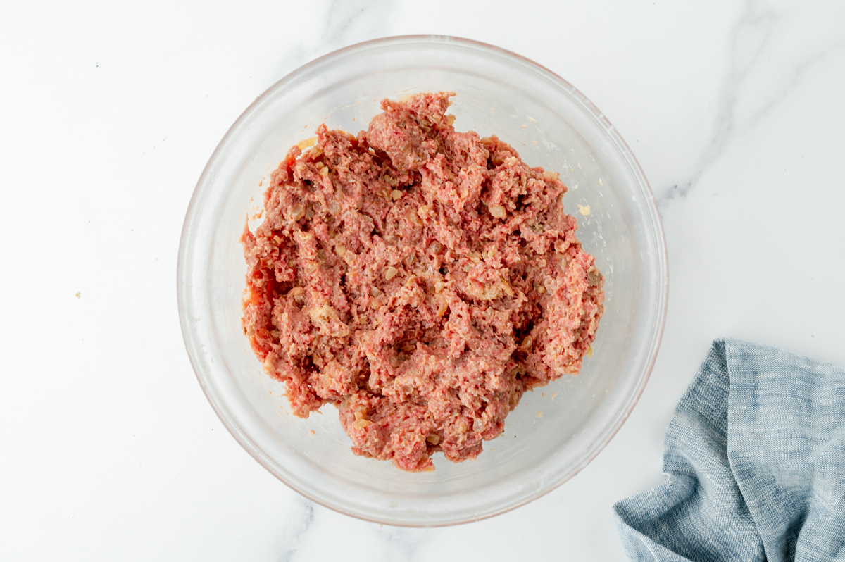 meatball mixture in bowl