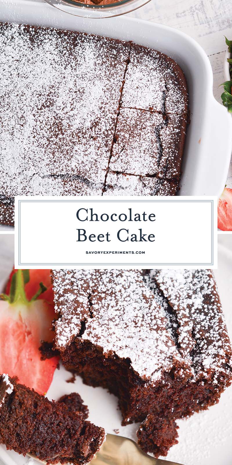 collage of chocolate beet cake