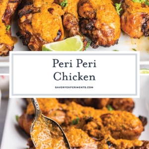 collage of peri peri chicken