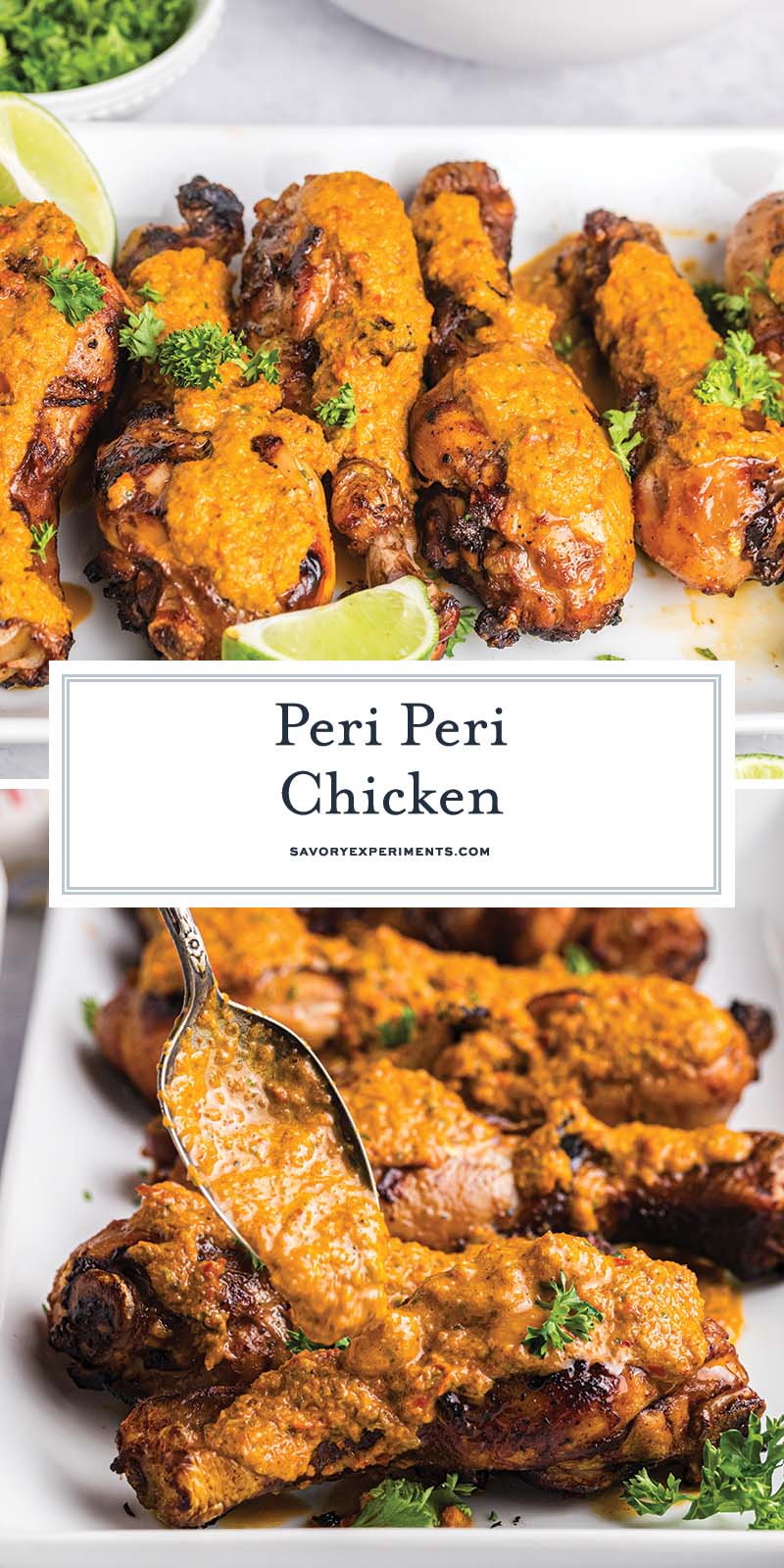 collage of peri peri chicken