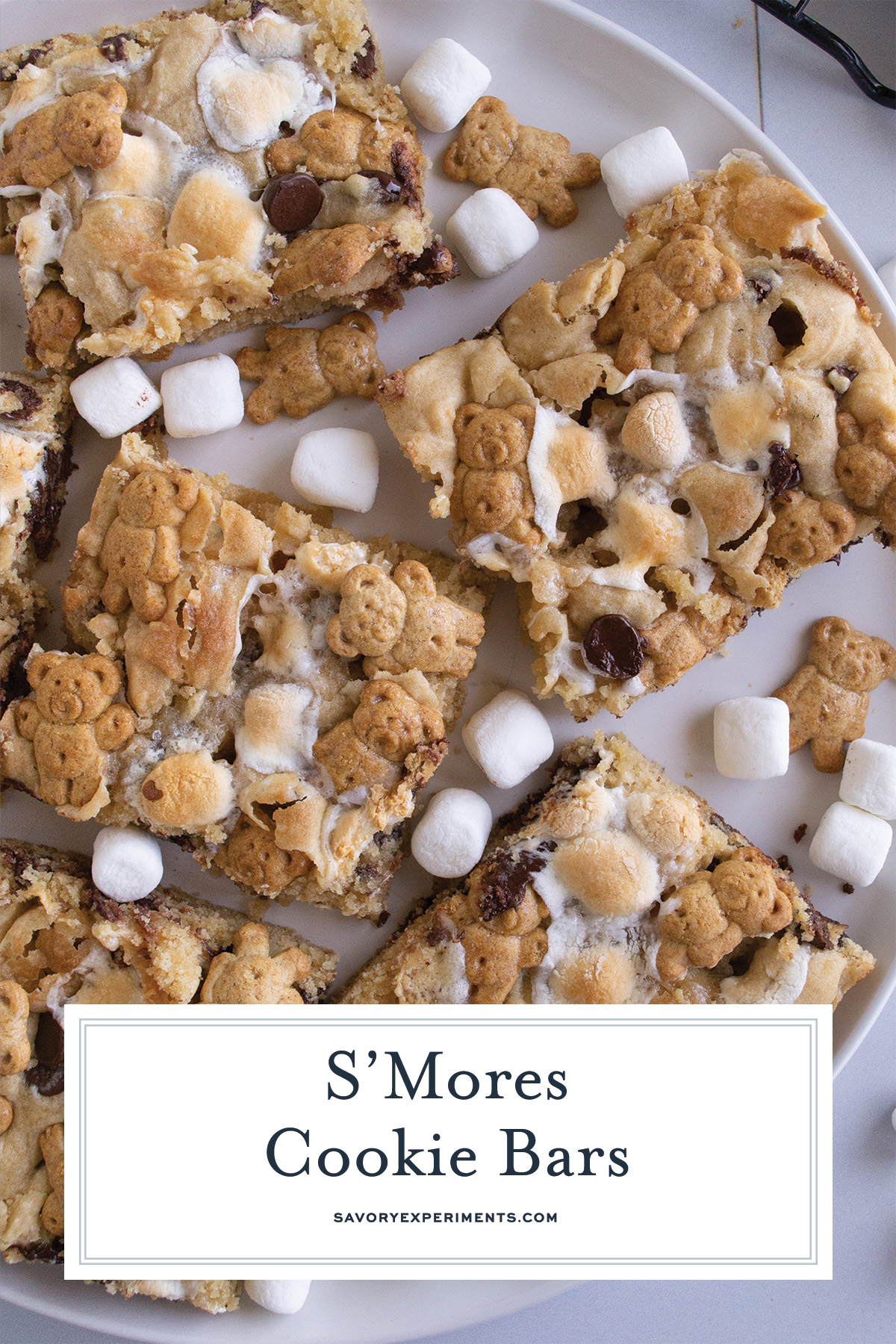 smores cookie recipe for pinterest with text overlay