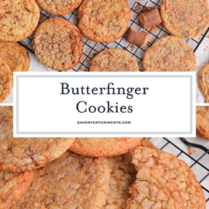 collage of butterfinger cookies