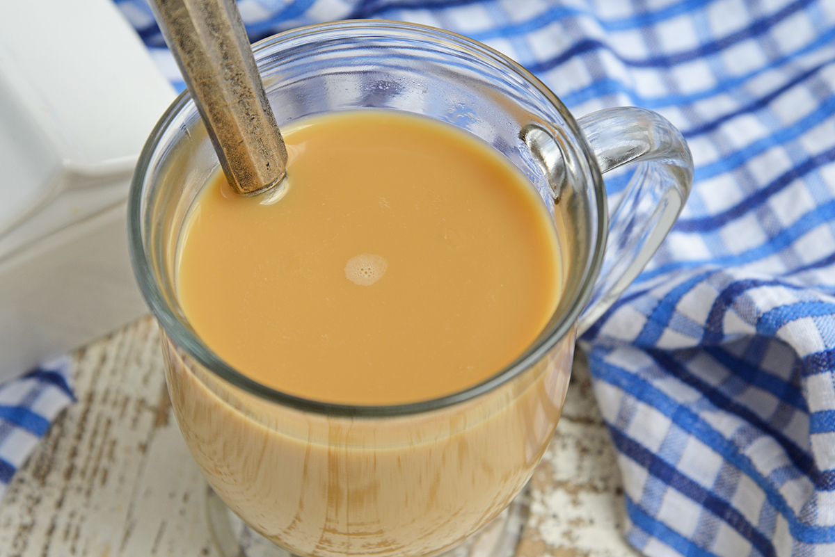 Coffee creamer in coffee