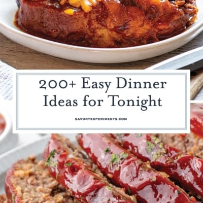 collage of easy dinner meals