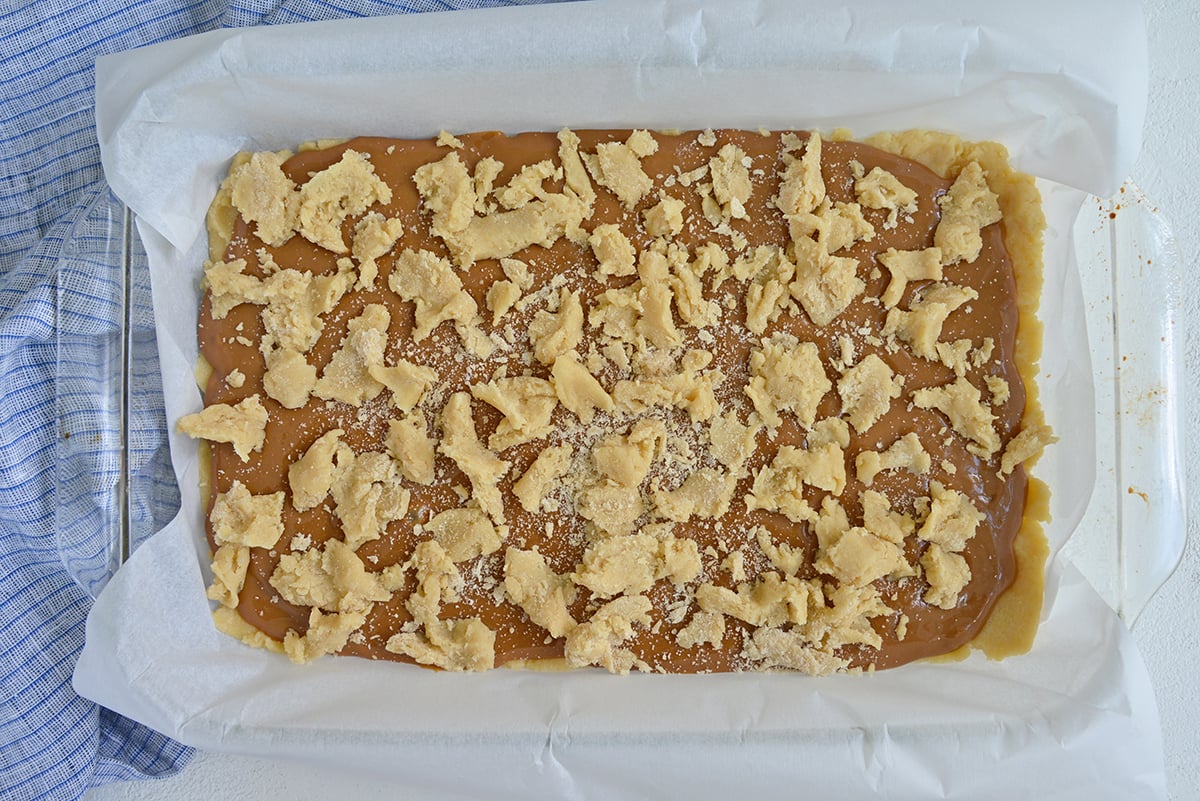 uncooked dulce de leche bars