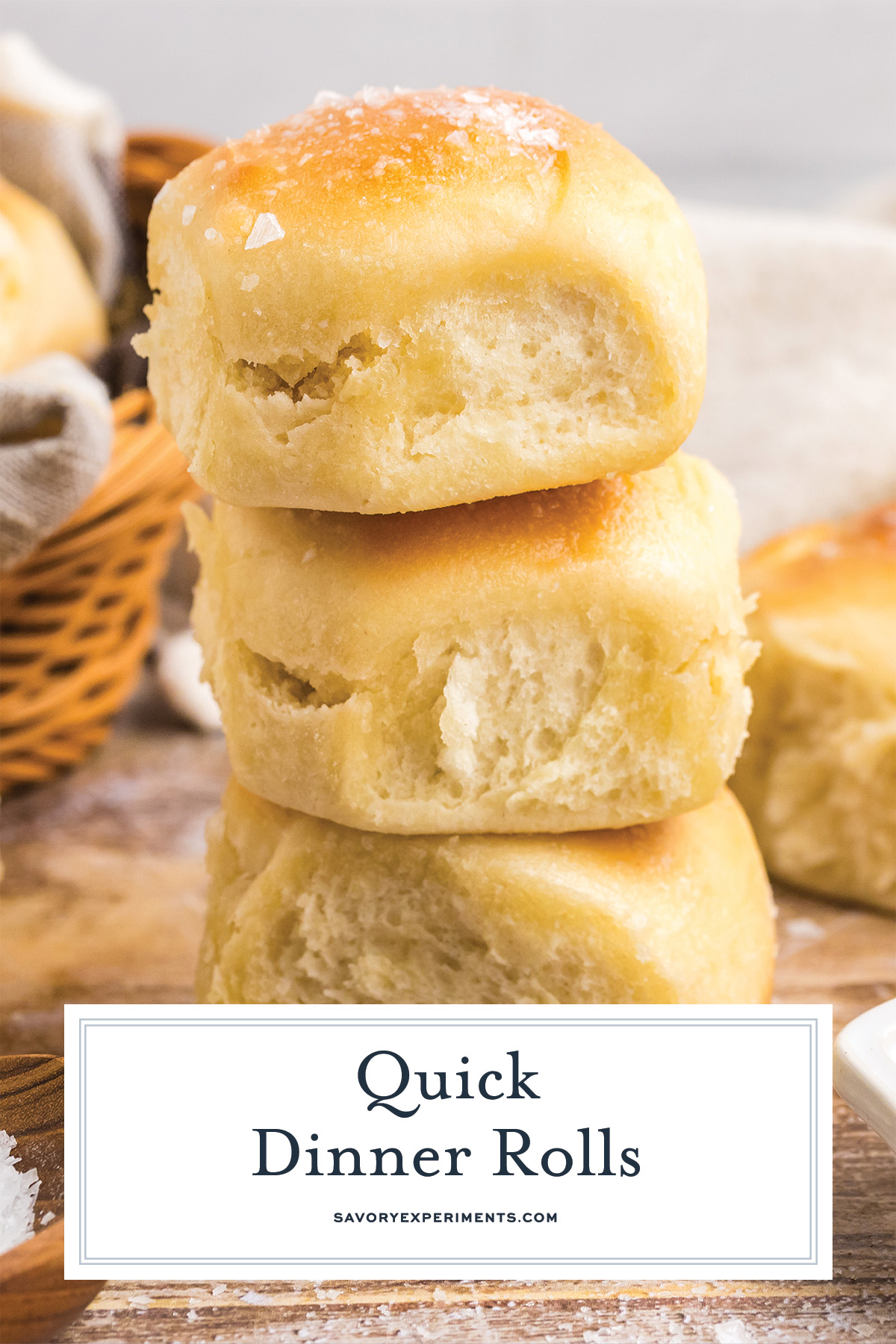 stack of easy homemade dinner rolls