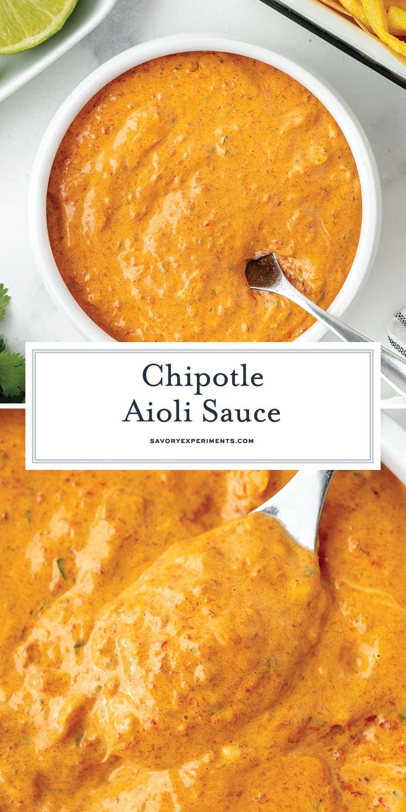 collage of chipotle pepper aioli recipe