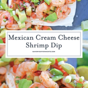 Mexican Cream Cheese Shrimp Dip for Pinterest