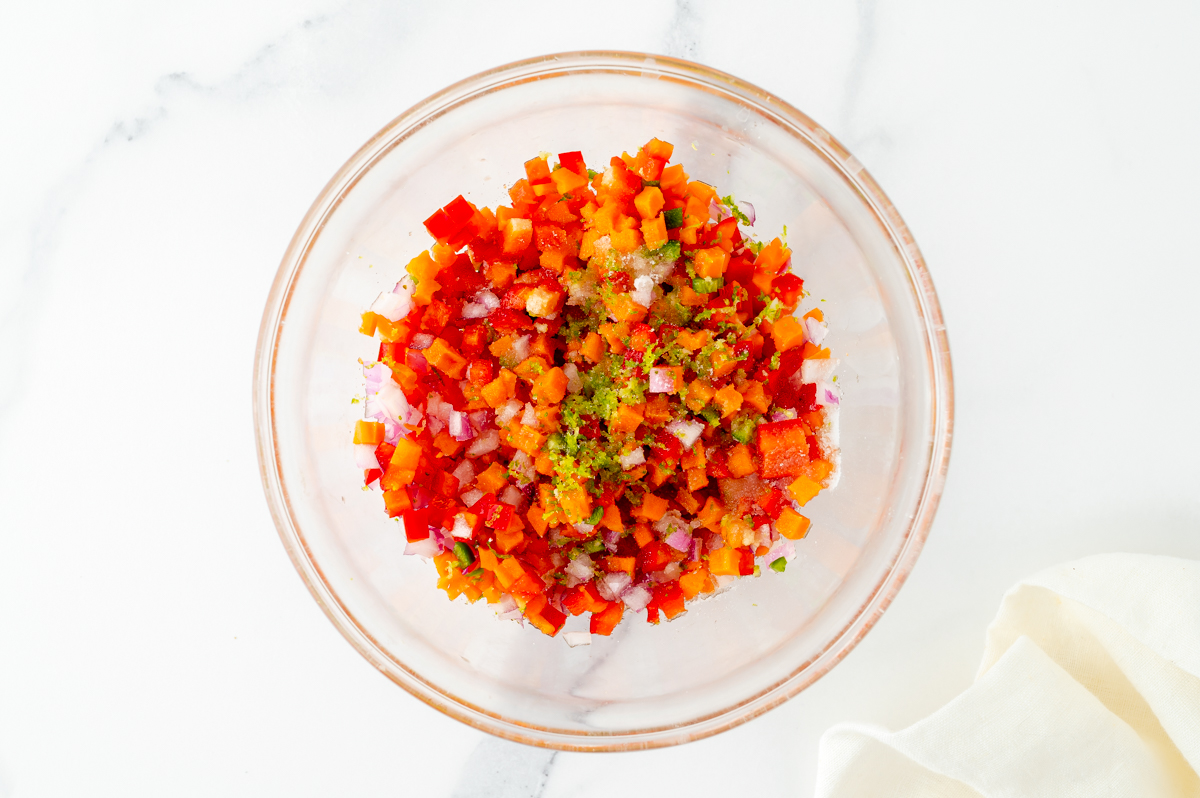 chopped veggies in a bowl