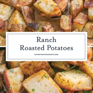 collage of ranch ptoatoes