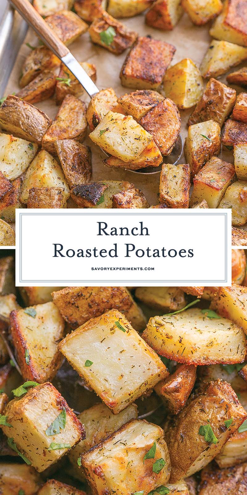 collage of ranch ptoatoes