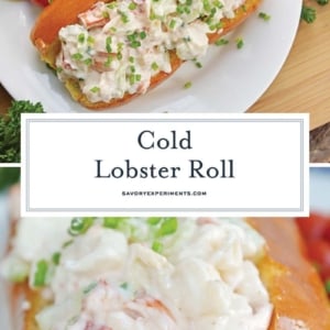 collage of cold lobster rolls for pinterest