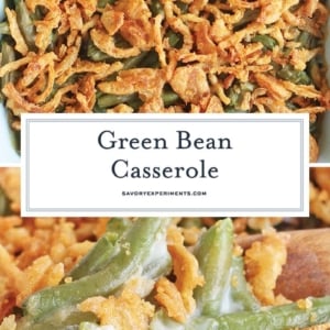 collage of green bean casserole