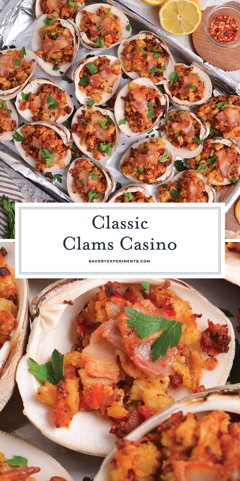 collage of clams casino
