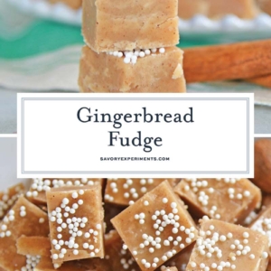 collage of Gingerbread fudge made the the old fashioned way