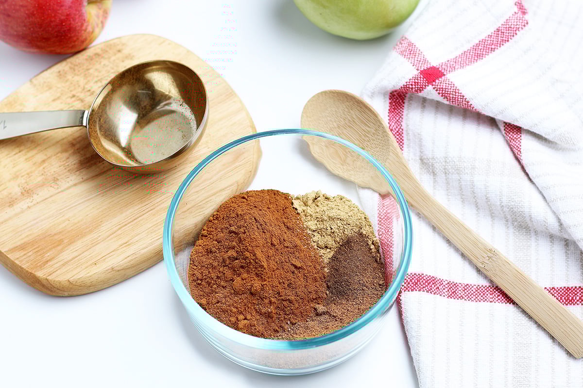 mixing together spice mix