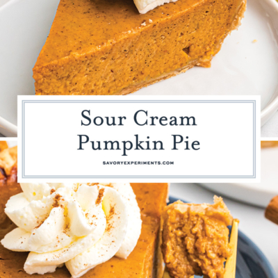 This easy pumpkin pie is my secret weapon for Thanksgiving: real pumpkin, warm spices, and a surprise ingredient (hi, sour cream 👋) that makes the filling extra creamy with no cracks. Starts with a store-bought crust, so you can look like a pie pro without the stress. Save this classic Thanksgiving pumpkin pie recipe for your holiday dessert board!