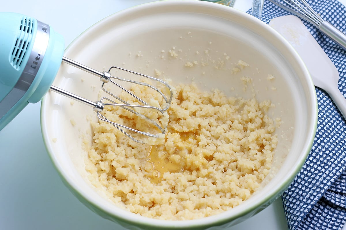 churro dough beaten in bowl