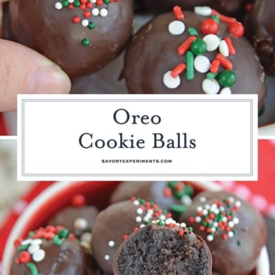 collage of oreo cookies balls