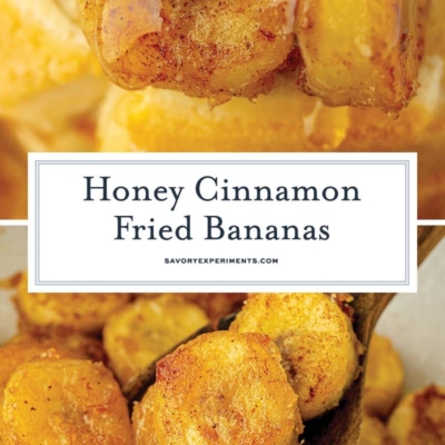collage of fried bananas