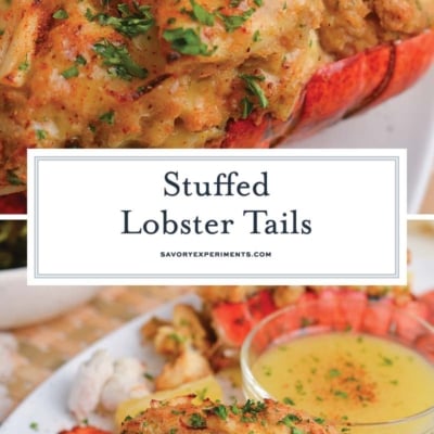 collage of stuffed lobster tails