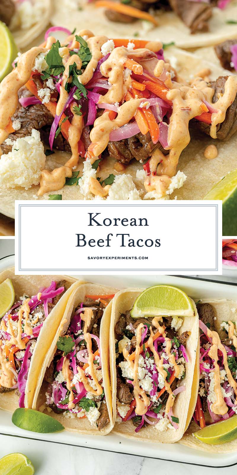 collage of korean tacos