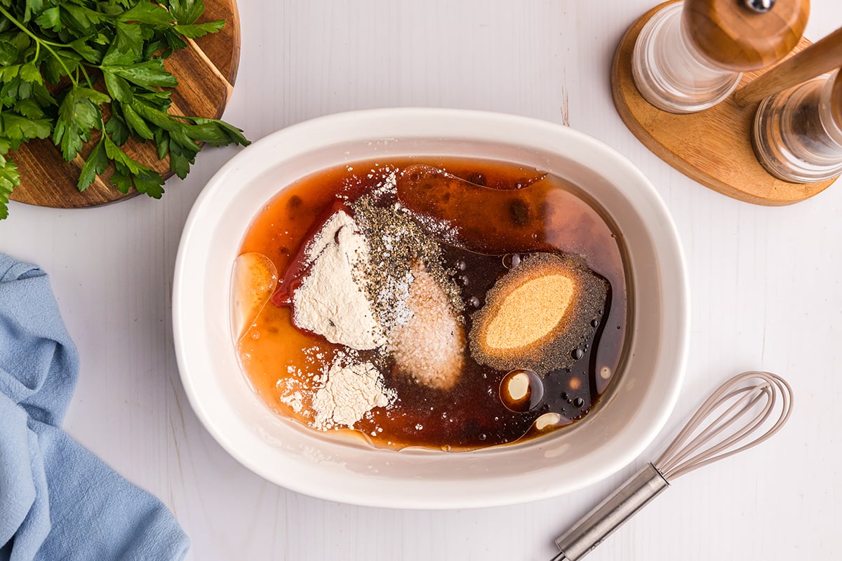 brown sugar marinade in bowl