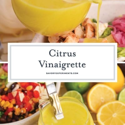 collage of citrus vinaigrette