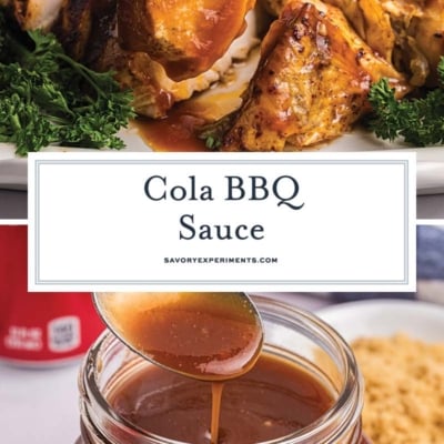 collage of cola bbq sauce