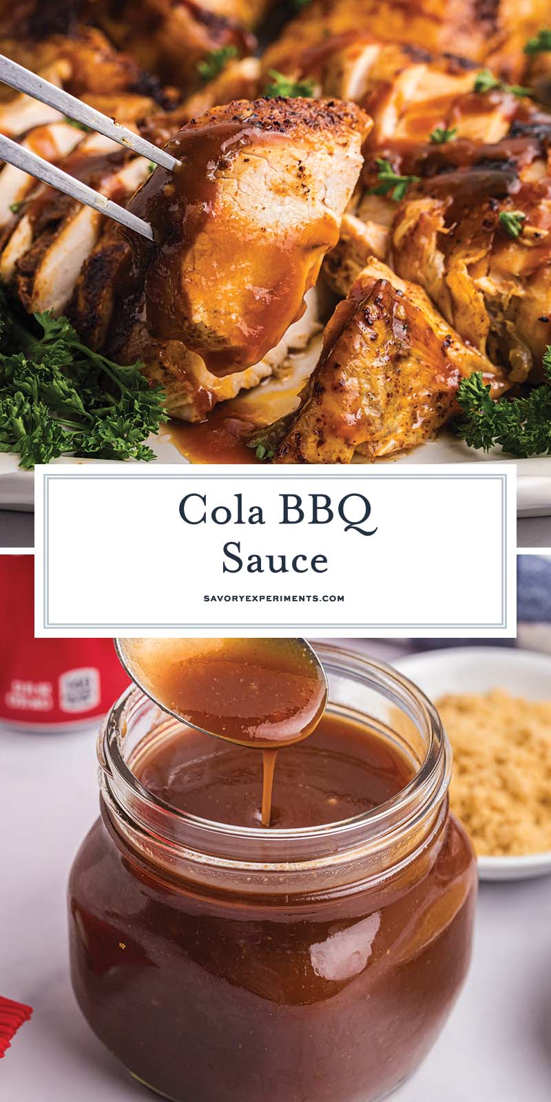 collage of cola bbq sauce