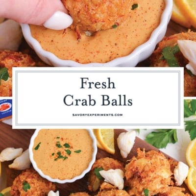 collage of crab balls