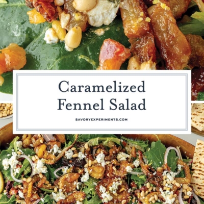 collage of fennel salad