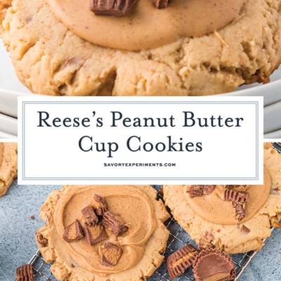 collage of reeses peanut butter cookies