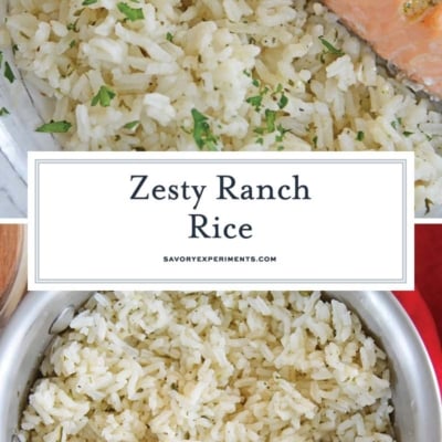 collage of ranch rice