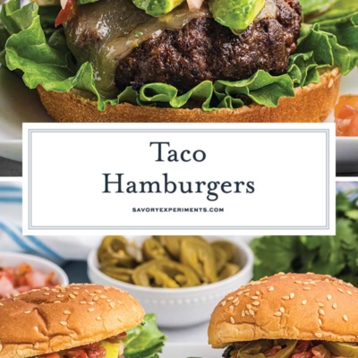 collage of taco burgers