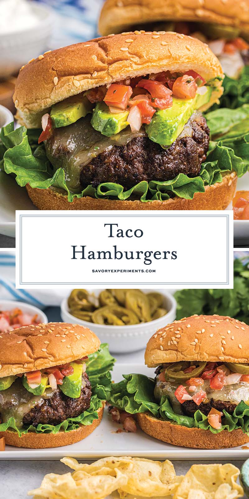 collage of taco burgers