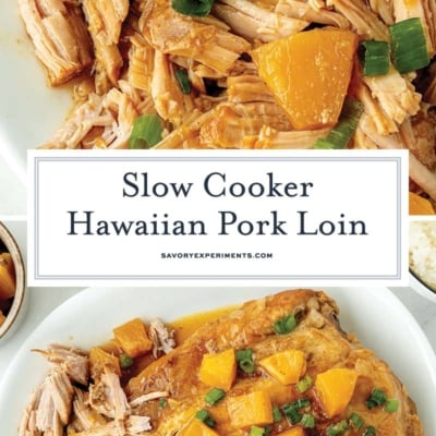 collage of hawaiian pork loin