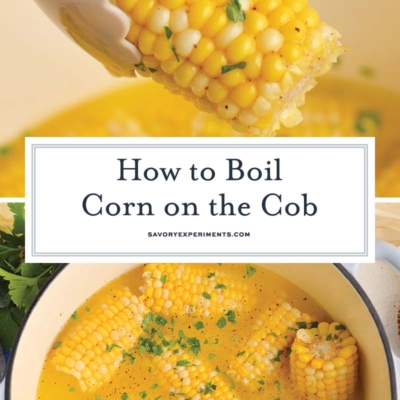 collage of how to boil corn on the cob