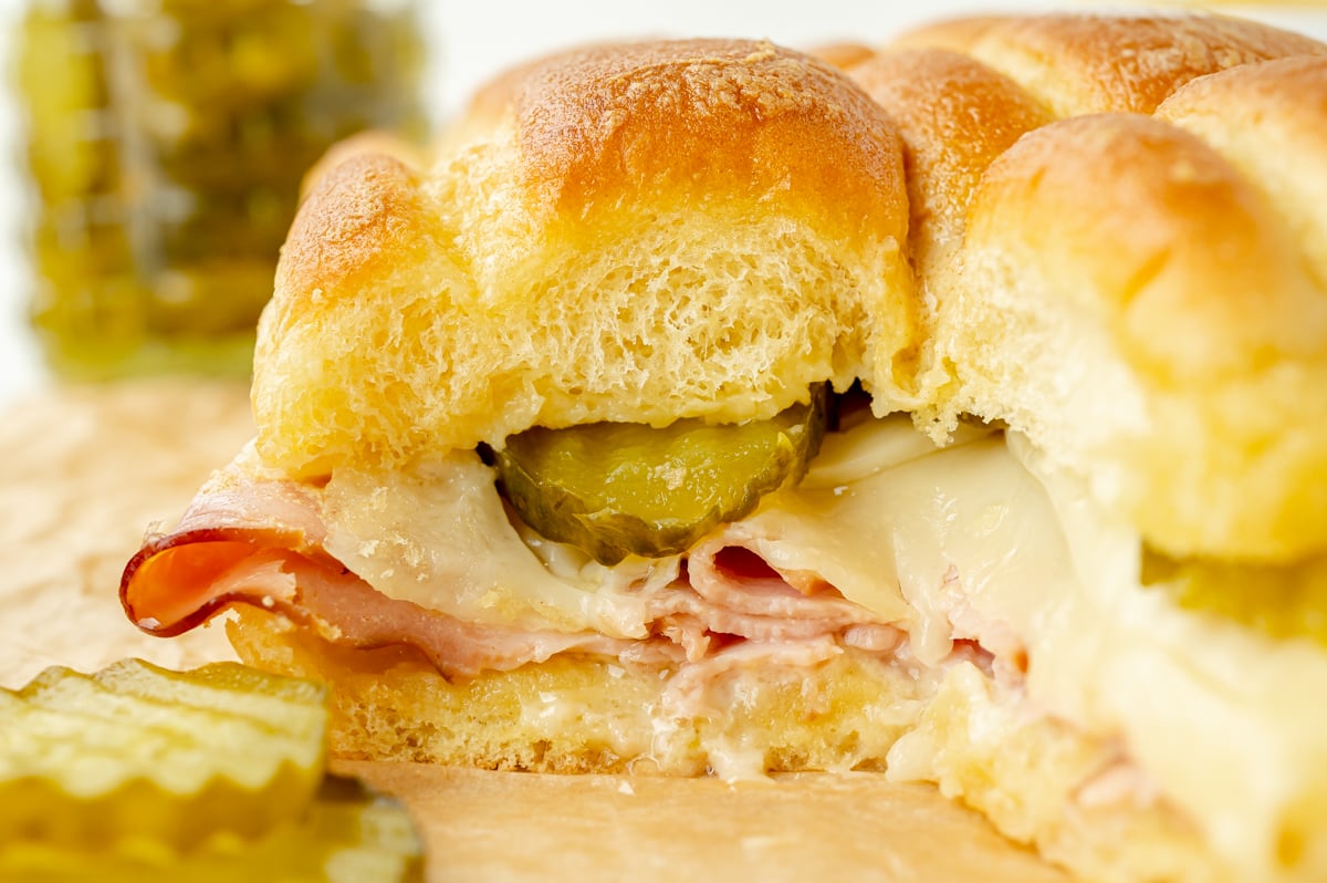 side view of cuban slider taken out of bunch