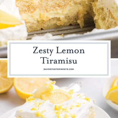 collage of lemon tiramisu