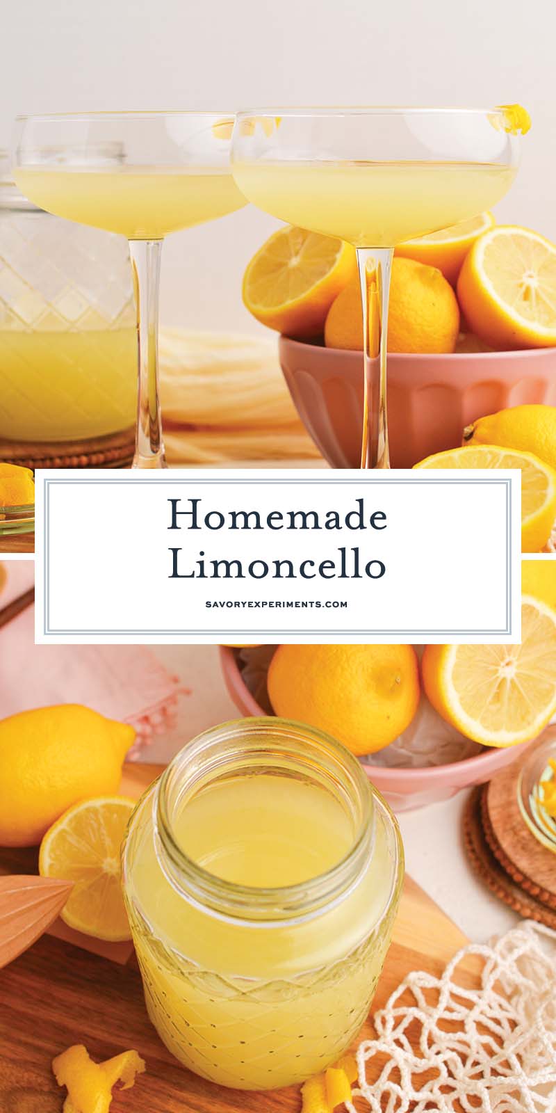 collage of limoncello