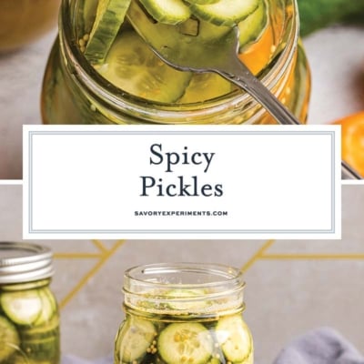 collage of spicy pickles