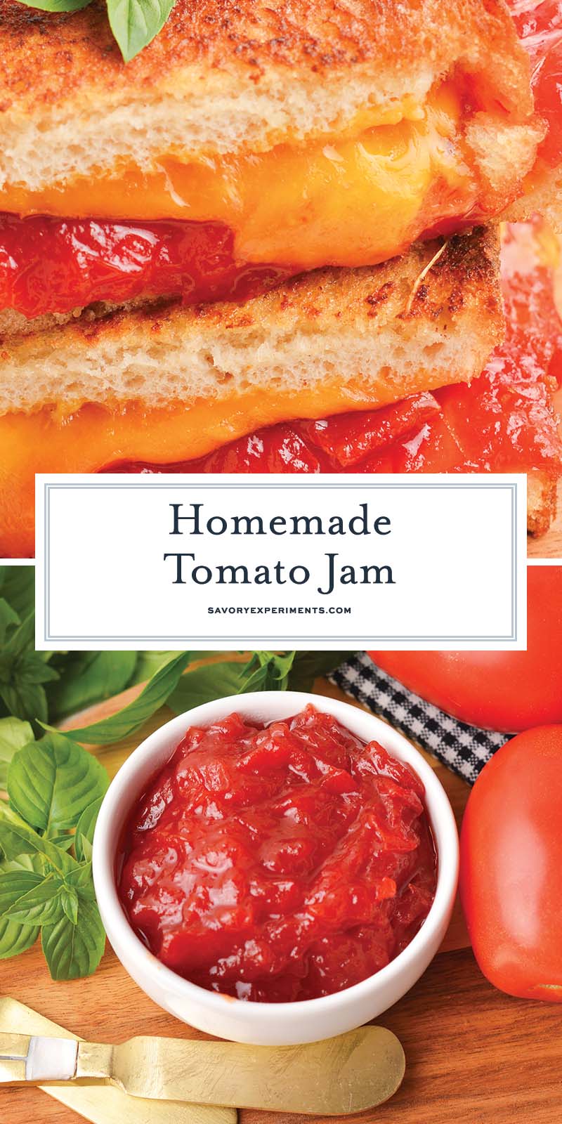 collage of tomato jam