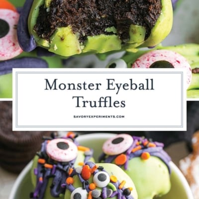 collage of monster eyeball truffles