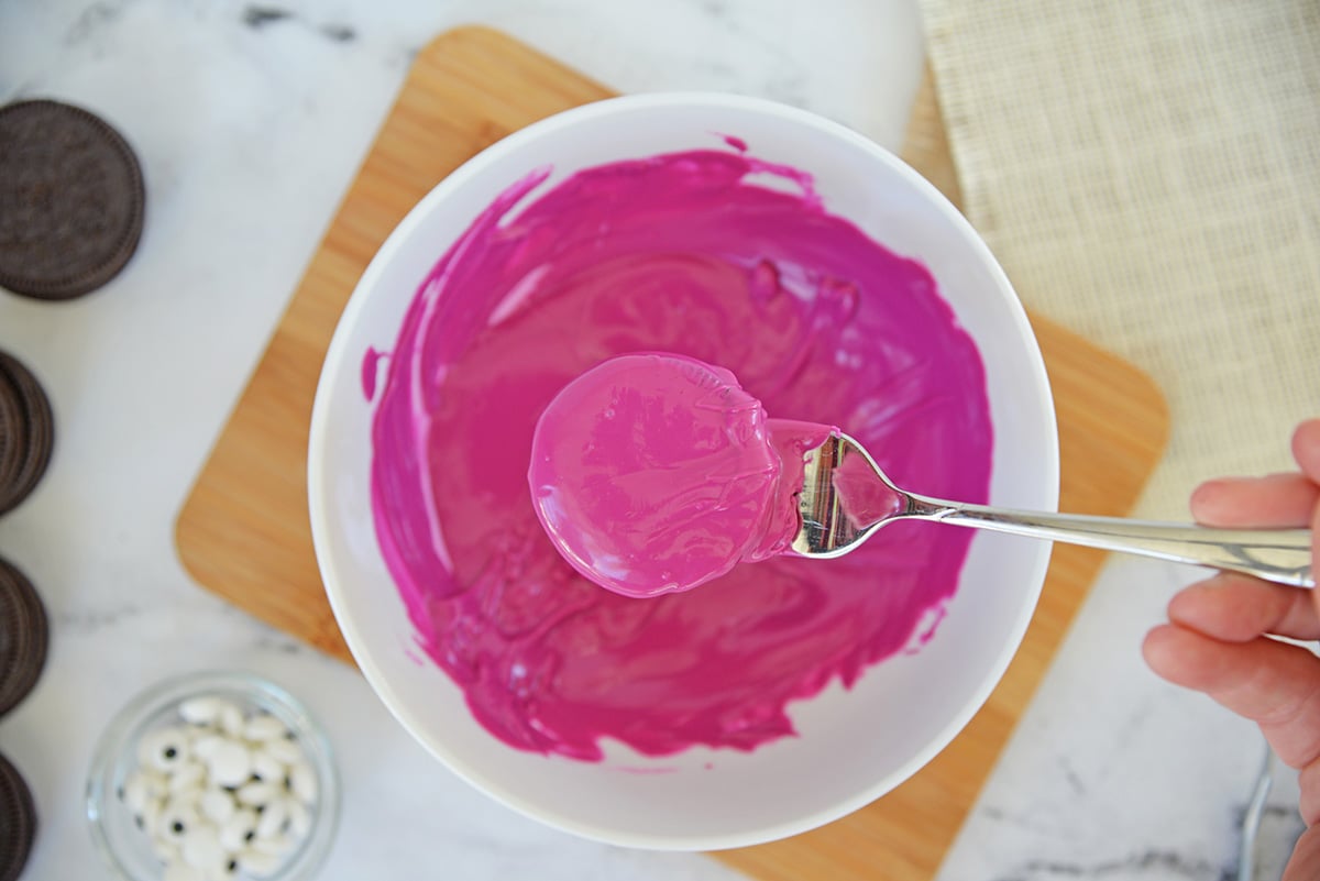 purple chocolate dipped oreo