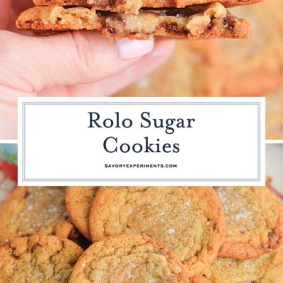 collage of rolo cookies