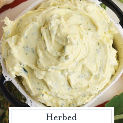 bowl of turkey butter with text overlay