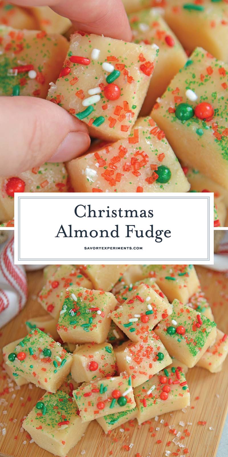 collage of christmas fudge