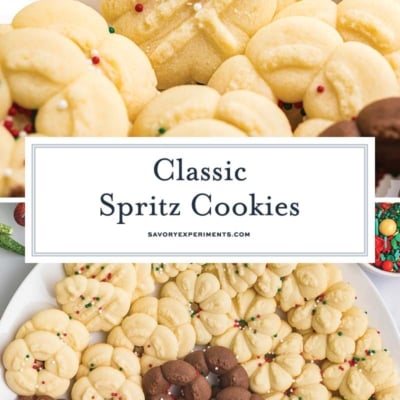 collage of spritz cookies