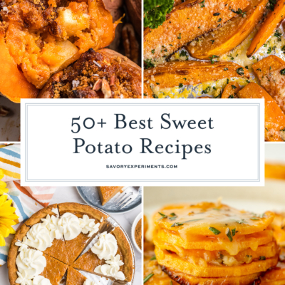 collage of sweet potato recipes